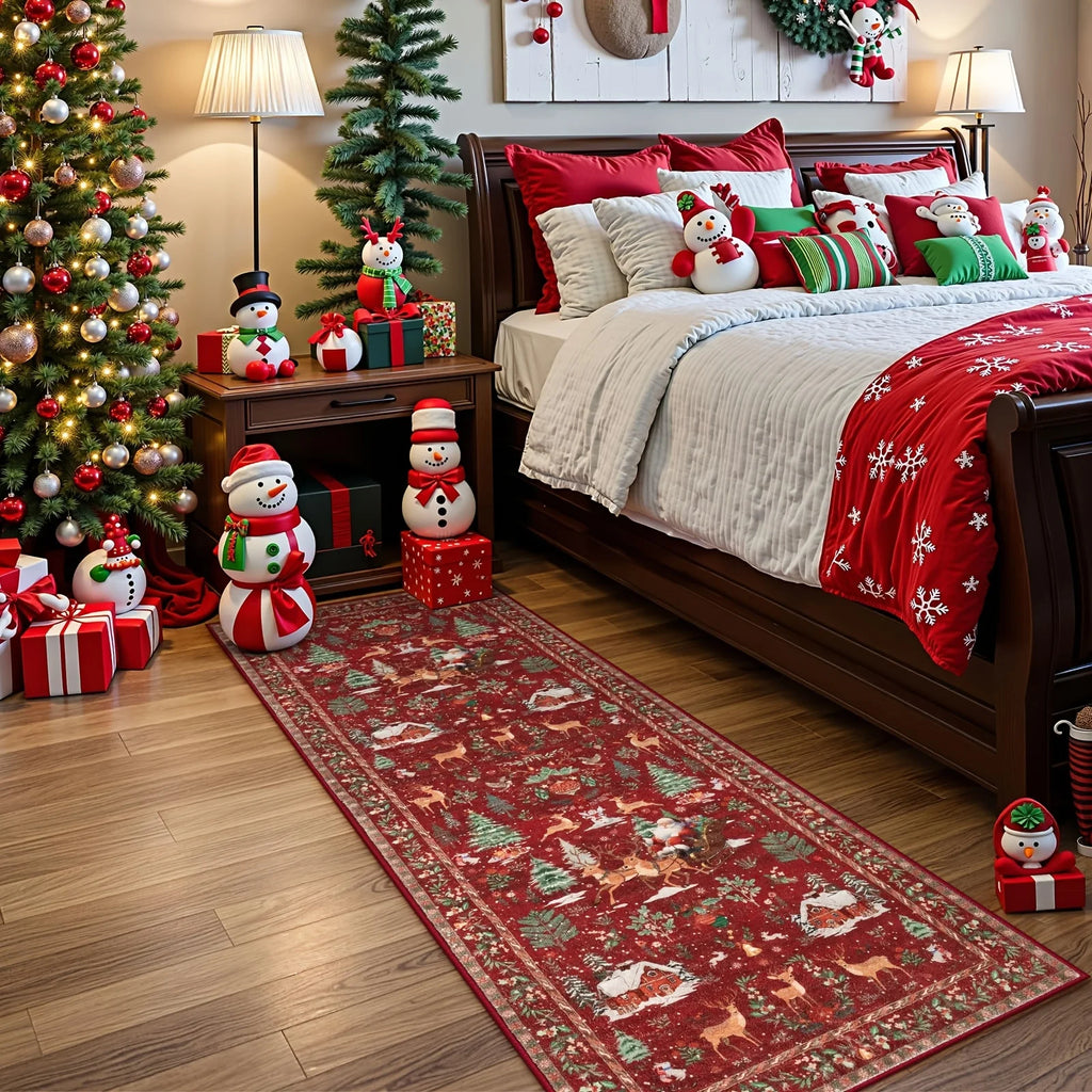 SantaStep™ – Cozy Christmas Tree Carpet Runner 🎄
