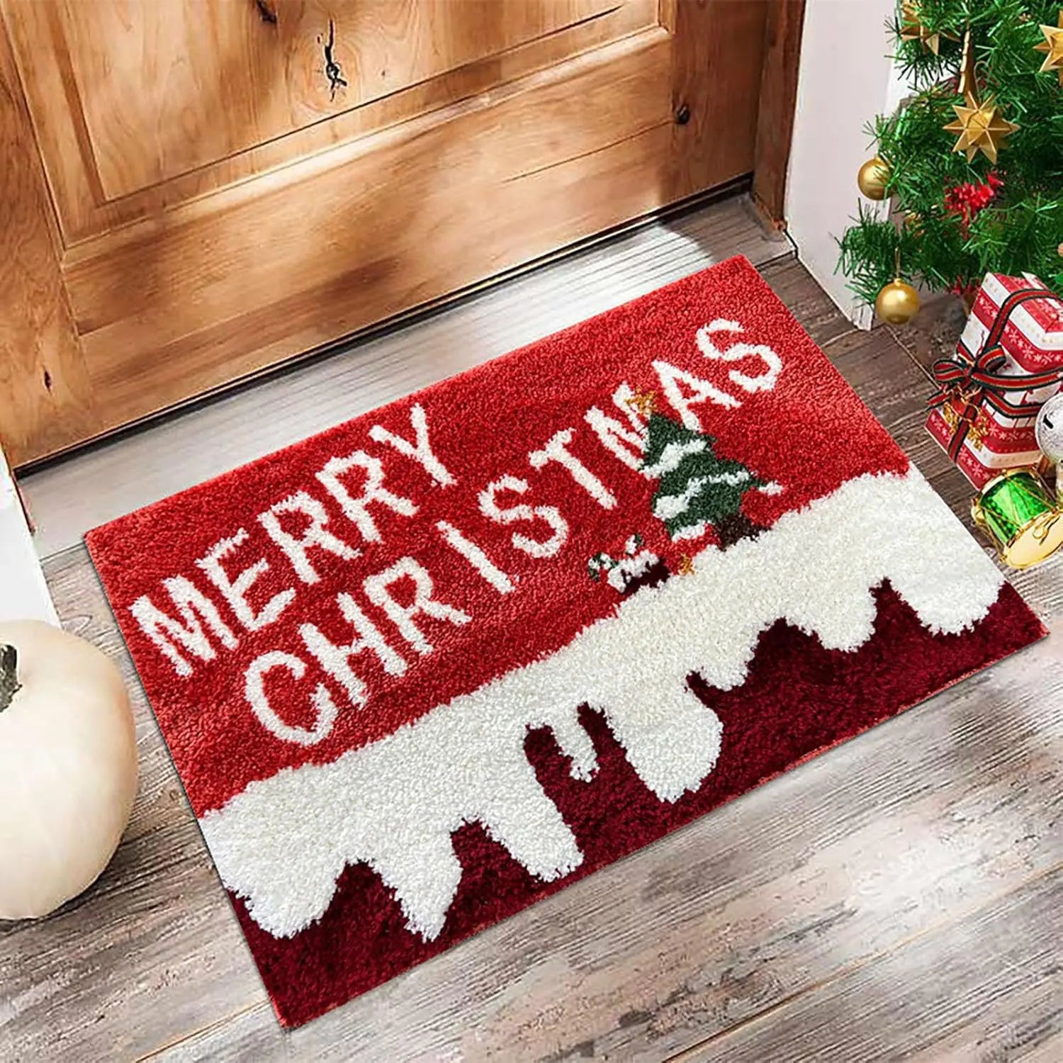 SantaStep™ – Cozy Christmas Tree Carpet Runner 🎄