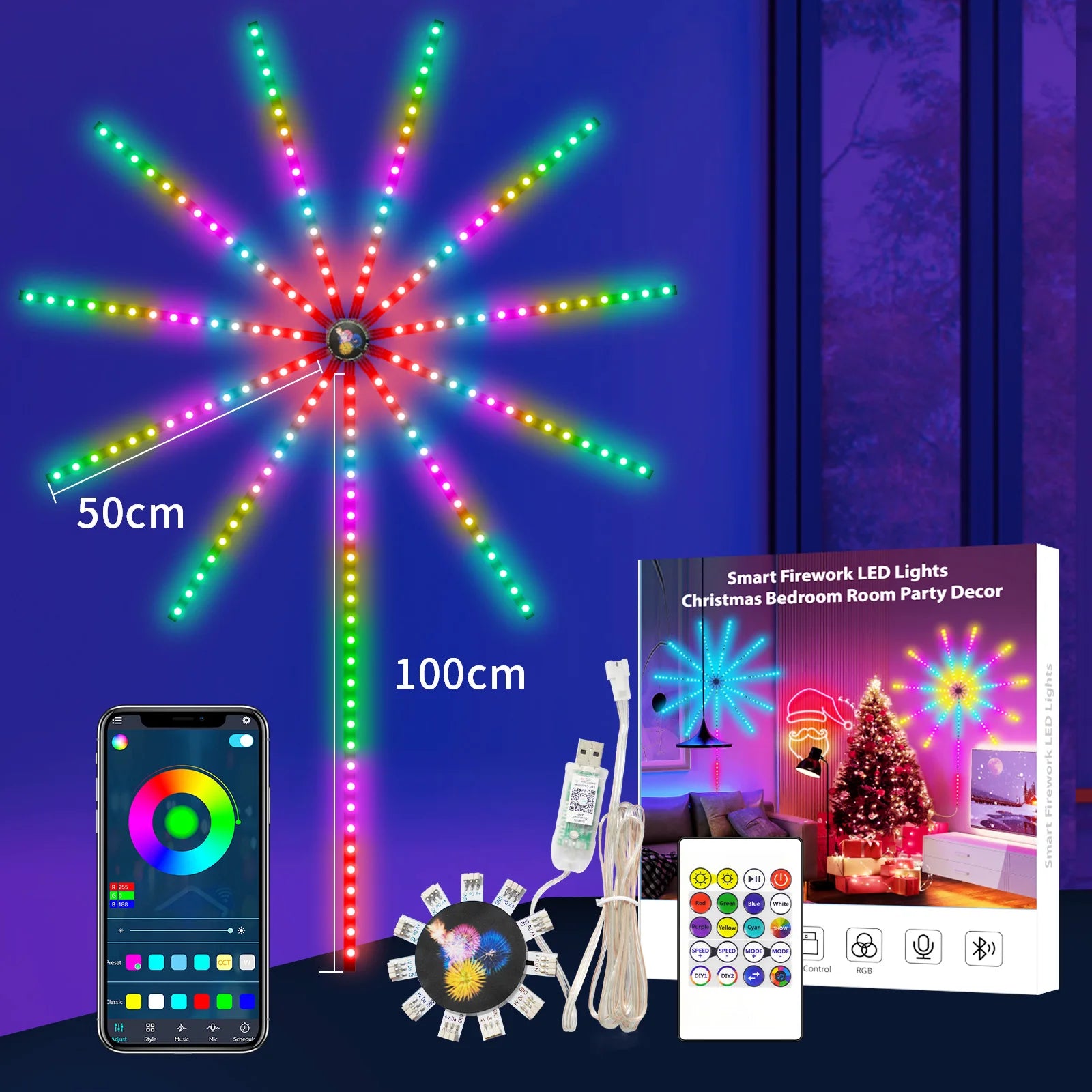 LumiBurst™ – Music-Synced Firework Light Show