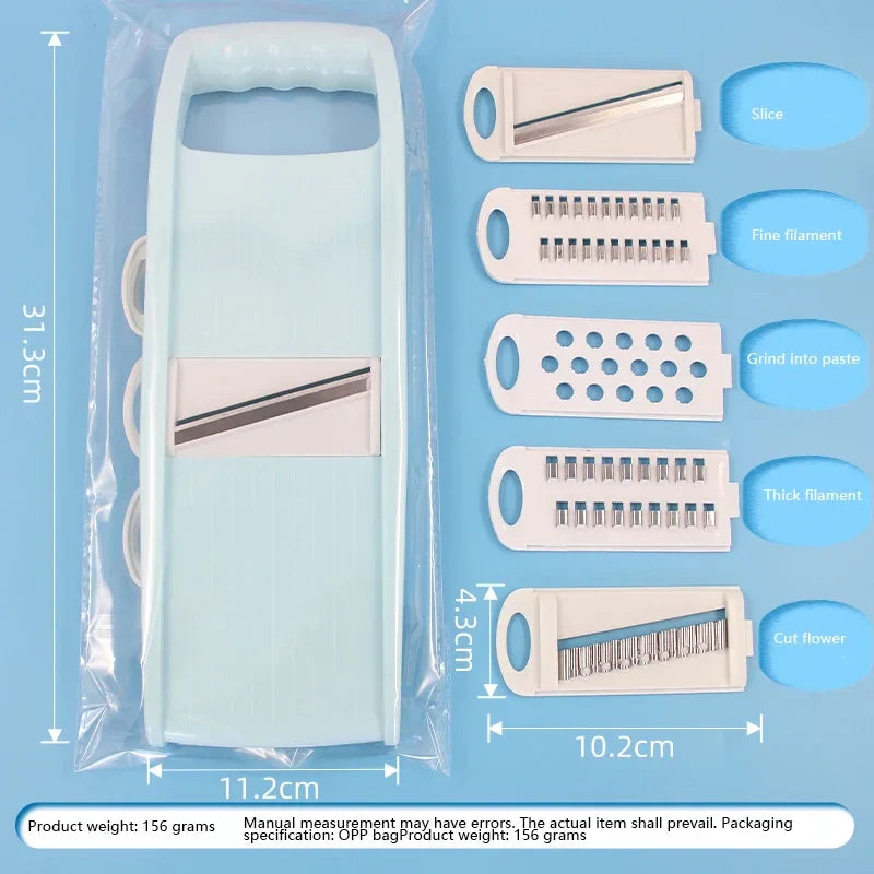 5 in 1 Multi-Functional Vegetable Chopper Onion Chopper Food Chopper Kitchen Mandoline Slicer Veggie Dicer Cutter